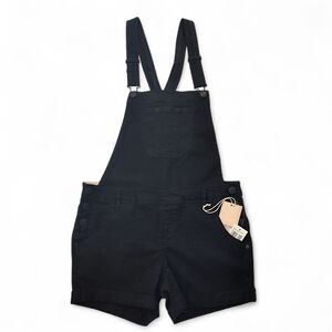 Wallflower Shortalls Black Denim Womens Large Shorts/Overalls